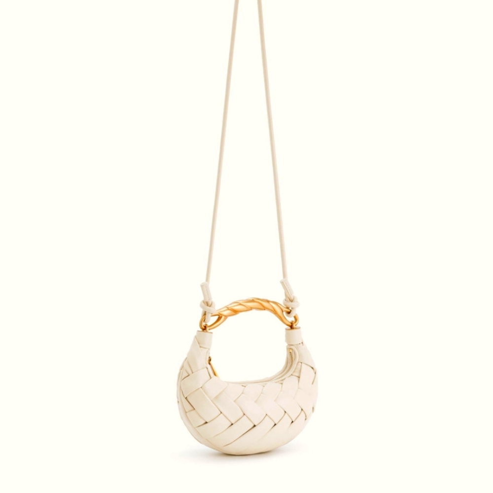 JW Pei Orla Weave Handbag - Cream White- BRAND NEW